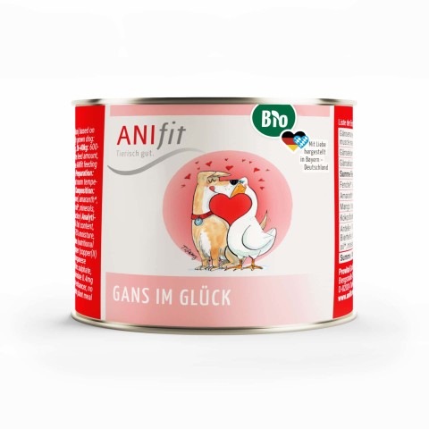 Hond Accessories Natvoer BIO Gans met geluk 200g 6 Stuk -1- Anifit